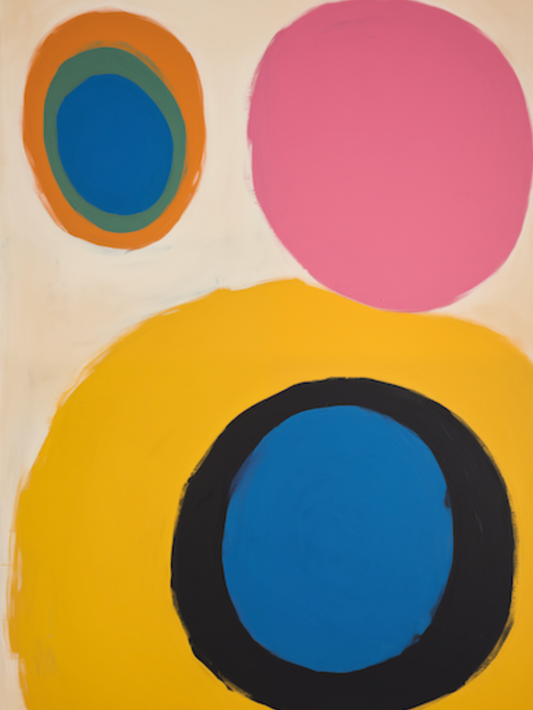 Haute Curations - Image of Colour Field Art on canvas, colourful circles