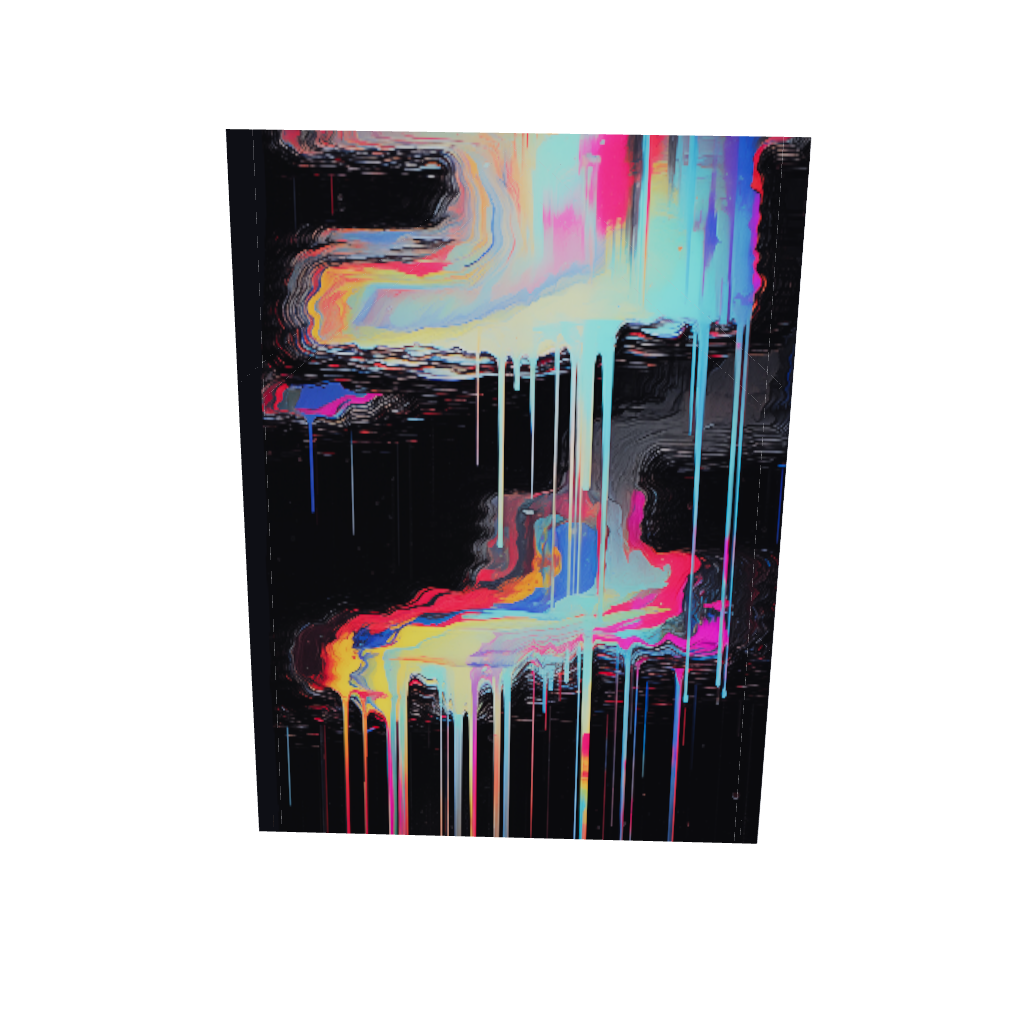 Haute Curations - Fine Art Canvas Prints - Glitch Art 3D Model